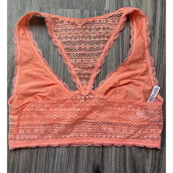 Victoria’s Secret Seamless Racerback Lace Bralette Orange Size Small - Picture 2 of 4